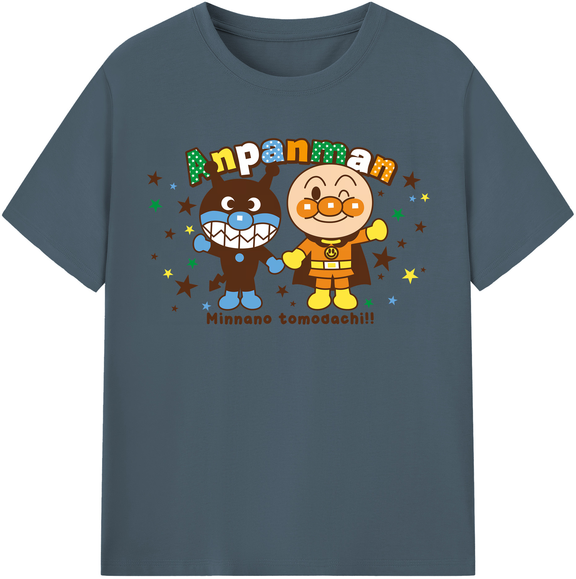 （画像用） アンパンマン Anpanman 綿100％半袖Tシャツ（フロントプリント）